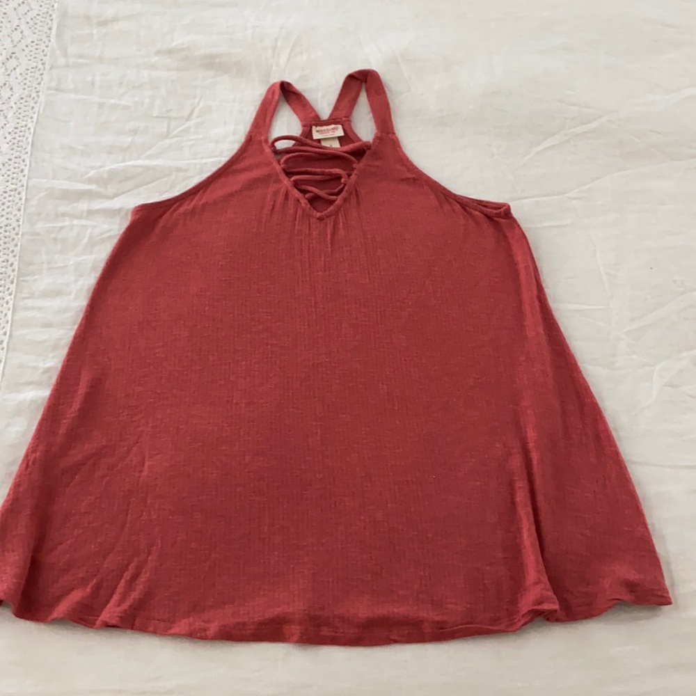 Mossimo Target lace front tunic length tank top size Small
